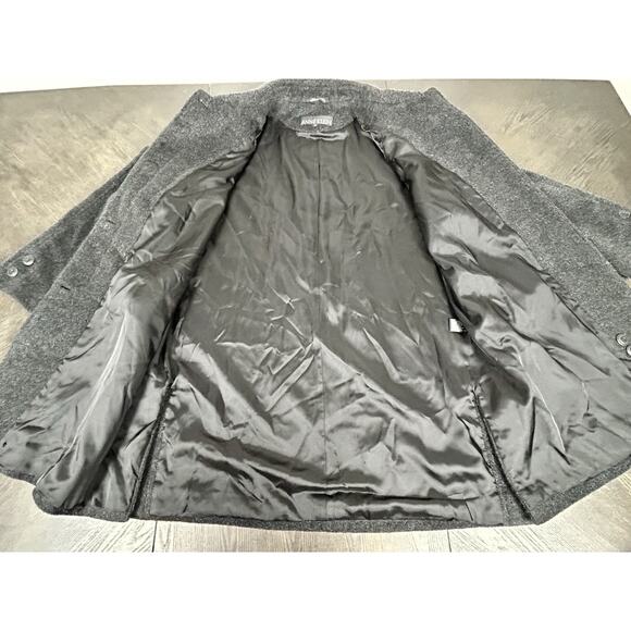 Anne Klein Black Wool Mohair Blend Overcoat Coat Women's Size 14 WPL 7888 - Picture 9 of 11